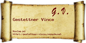 Gestettner Vince névjegykártya