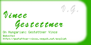vince gestettner business card